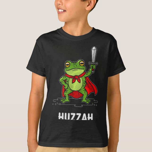 Huzzah Frog  T-Shirt (Front)