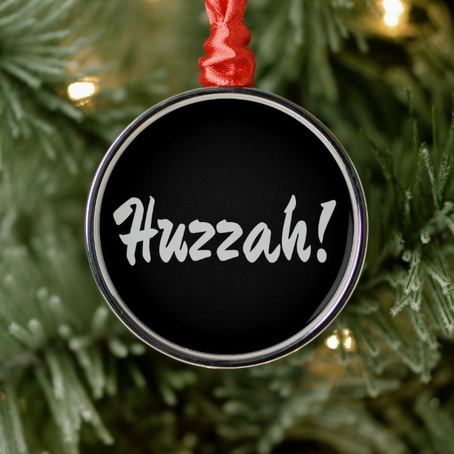 Huzzah! hurrah metal ornament (Tree)