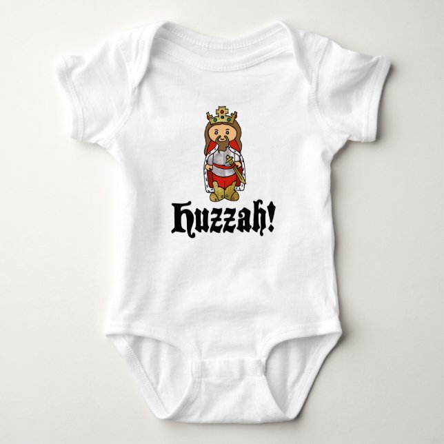 HUZZAH! King Arthur baby bodysuit t shirt (Front)