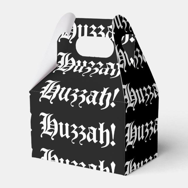 Huzzah! {Medieval Typography} Favor Boxes (Front Side)