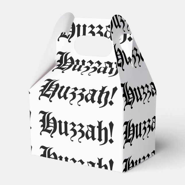 Huzzah! {Medieval Typography} Favor Boxes (Front Side)