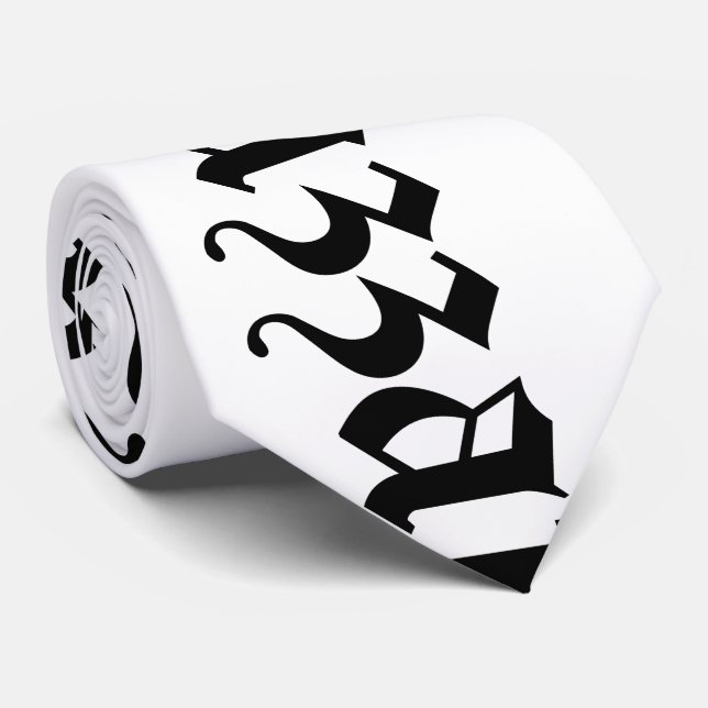 Huzzah! {Medieval Typography} Neck Tie (Rolled)
