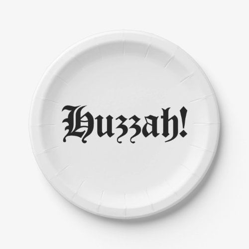 Huzzah Medieval Typography Paper Plates