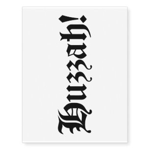 Huzzah! {Medieval Typography} Temporary Tattoos