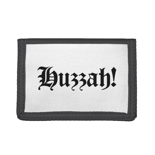 Huzzah! {Medieval Typography} Trifold Wallet (Front)