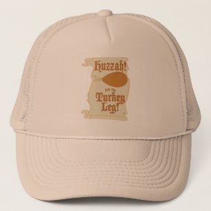 Huzzah Turkey Leg Funny Meal Design Trucker Hat