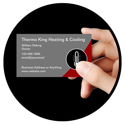 HVAC Air Conditioning Modern Business Cards