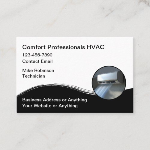 HVAC Air Conditioning Service Business Card
