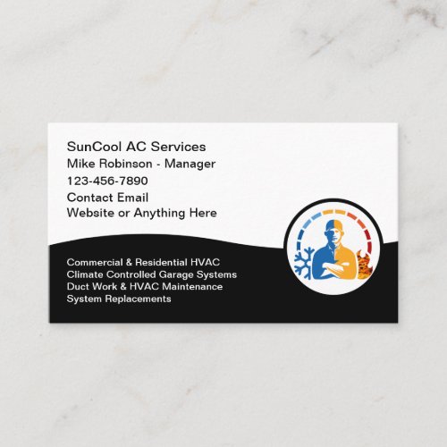 HVAC Air Conditioning Services  Business Card