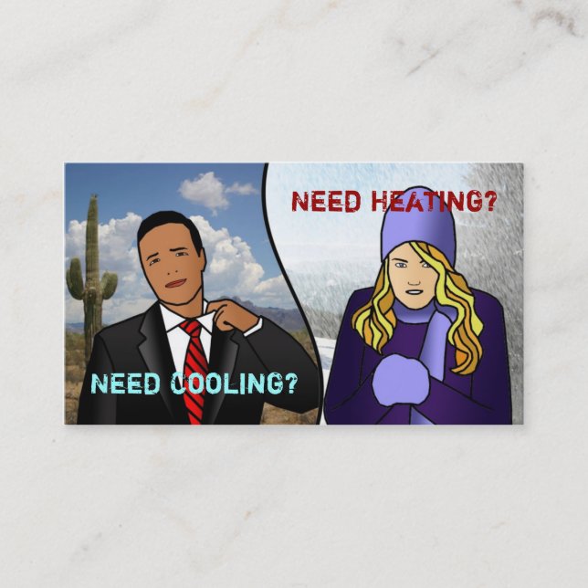 HVAC Business Cards (Front)