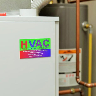 HVAC Company (Heating, Cooling, Air Conditioning) Business Card Magnet