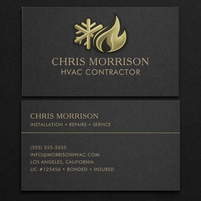 HVAC Contractor Professional Business Card (Creator Uploaded)
