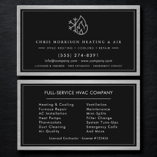 HVAC Contractor QR Code Business Card