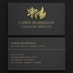 HVAC Cooling Services Professional Business Card