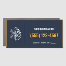 HVAC Door Sign Magnet, Custom Business Name
