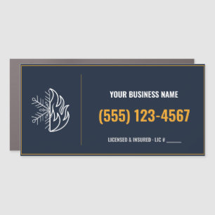 HVAC Door Sign Magnet, Custom Business Name