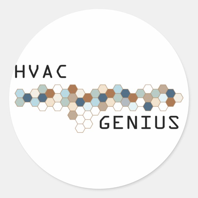 HVAC Genius Classic Round Sticker (Front)