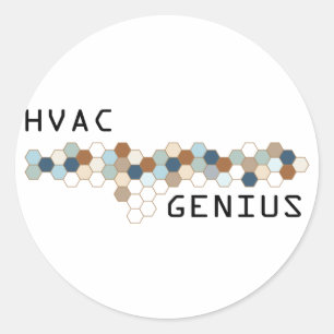 HVAC Genius Classic Round Sticker
