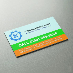 HVAC Heating Air Conditioning   Professional Logo  Business Card Magnet