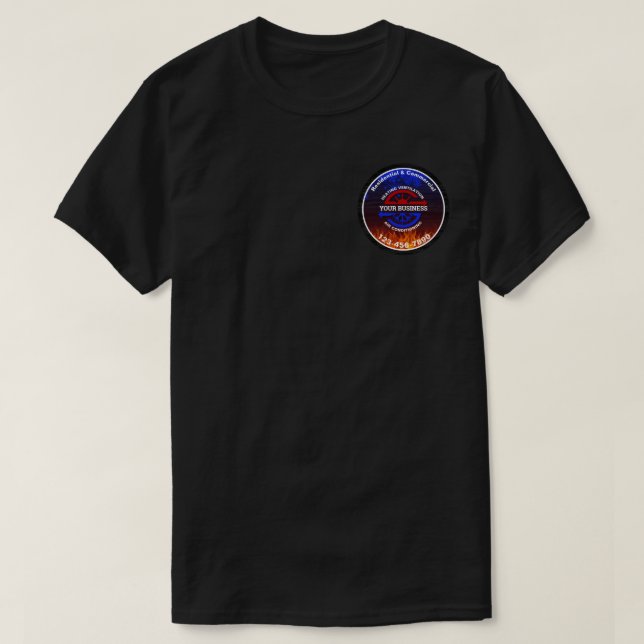 HVAC Heating and Air Dark T-Shirt (Design Front)