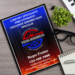 HVAC Heating and Air Flyer<br><div class="desc">With the HVAC Heating and Air Flyer,  you will stand out with this modern simplistic style. Easily personalize with your information and add your transparent logo to design or use this one.</div>