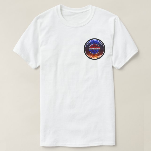 HVAC Heating and Air Light T-Shirt (Design Front)