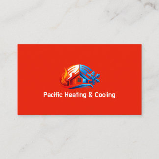 HVAC Heating and Cooling Business Card 