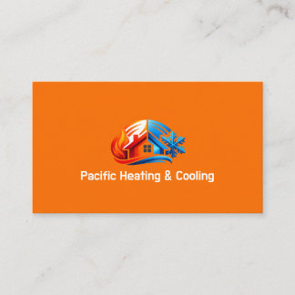HVAC Heating and Cooling Business Card 