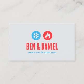HVAC Heating and Cooling Business Card 