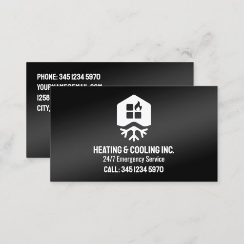 ️ HVAC Heating And Cooling QR Business Card