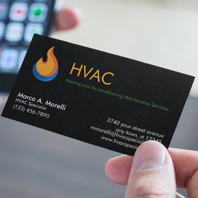 HVAC Heating and Cooling Specialists Business Card (Creator Uploaded)