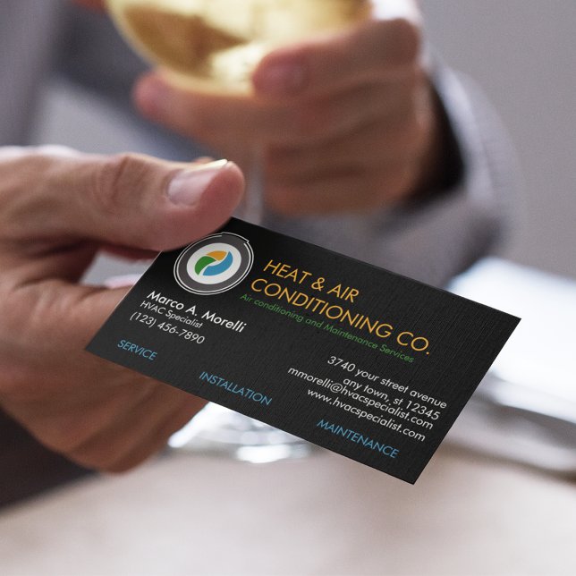 HVAC Heating and Cooling Specialists Business Card (Creator Uploaded)