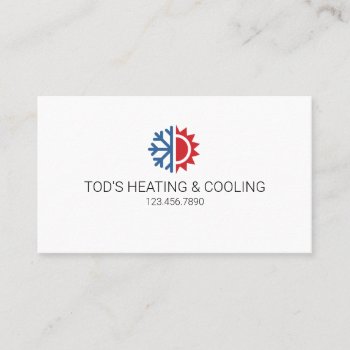 Hvac Heating & Cooling   Air Conditioning Business Card by olicheldesign at Zazzle