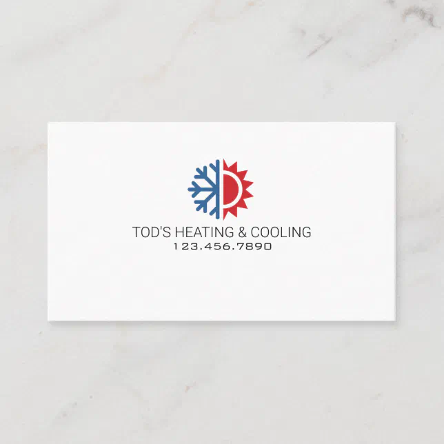 HVAC Heating & Cooling , Air Conditioning Business Card Zazzle