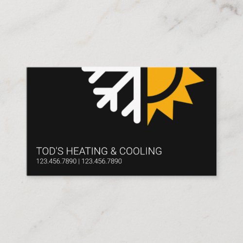 HVAC Heating  Cooling  Air Conditioning Business Card