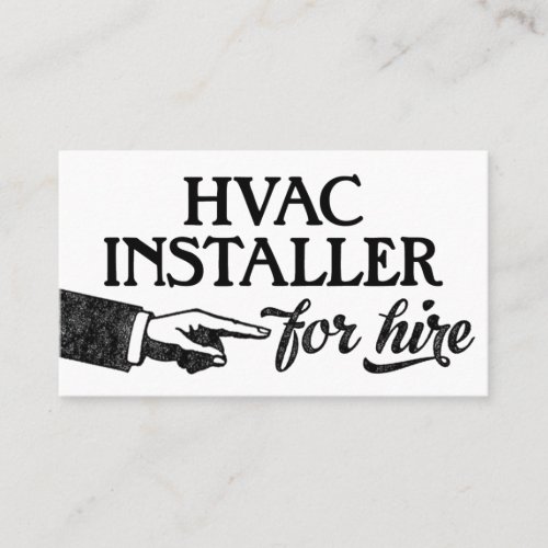 HVAC Installer Business Cards _ Cool Vintage