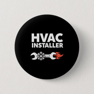 Hvac Installer Funny Hvac Tech Technician Father D Button