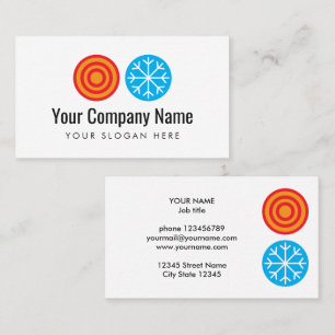 HVAC installer logo business card template