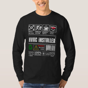HVAC installer Packaging & Handling Label Coffee W T-Shirt