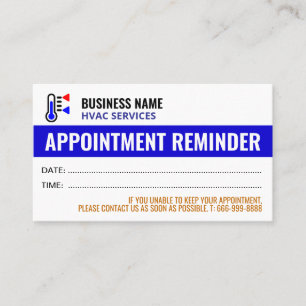 HVAC Logo   Appointment Reminder Cards for Clients