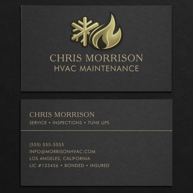 HVAC Maintenance Professional Business Card (Creator Uploaded)