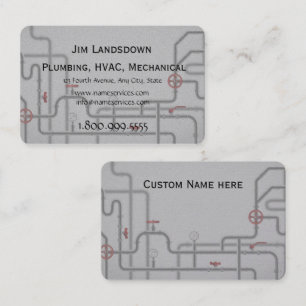 HVAC Mechanical Plumbing Custom Business Card