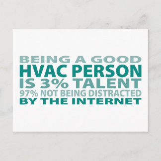 HVAC Person 3% Talent Postcard
