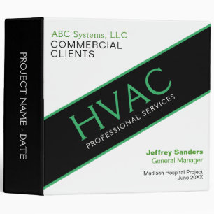 HVAC Professional Business 3 Ring Binder
