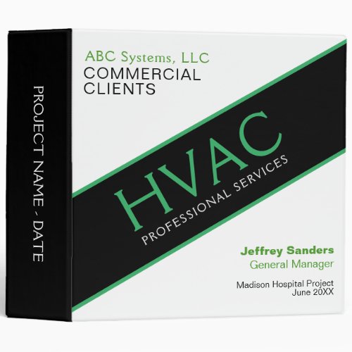 HVAC Professional Business 3 Ring Binder