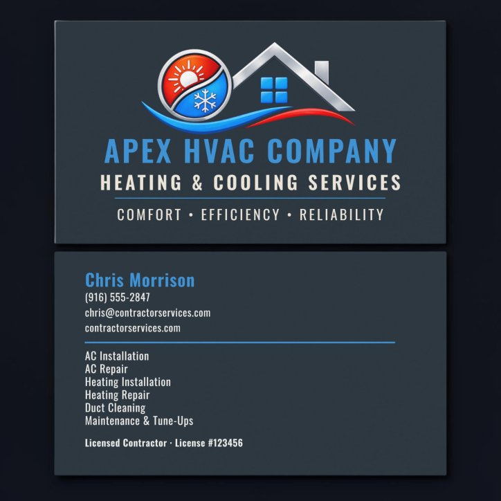 Hvac Professional Services Business Card