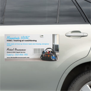 HVAC Repair Heating Cooling Technician service Car Magnet