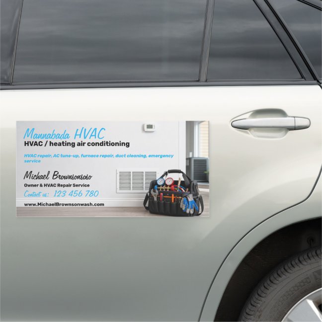 HVAC Repair Heating Cooling Technician service Car Magnet