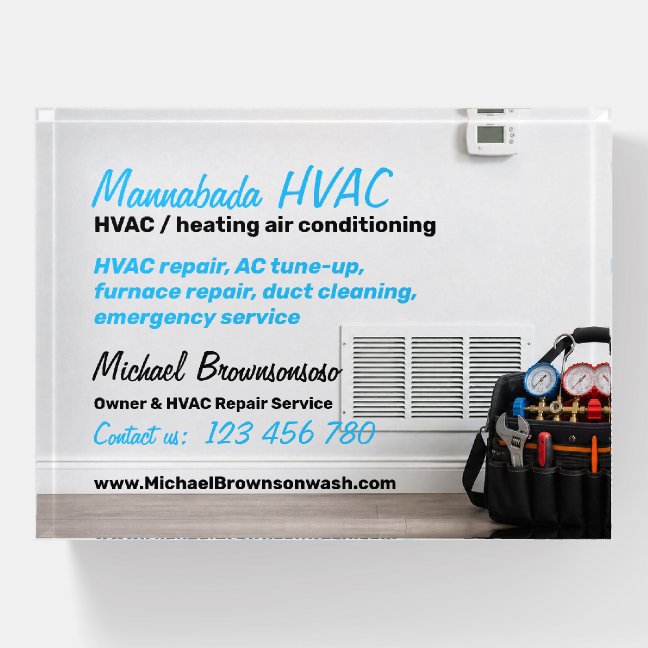 HVAC Repair Heating Cooling Technician Store Paperweight