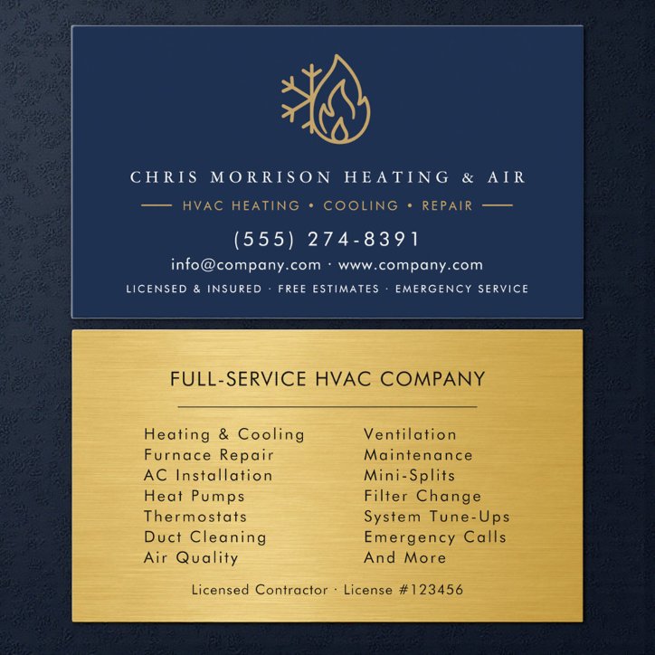 Hvac Repair Installation Business Card